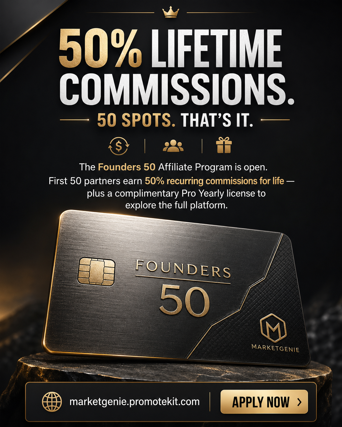 Founders 50: 50% Lifetime Commissions